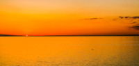Lone Kayak at Sunset