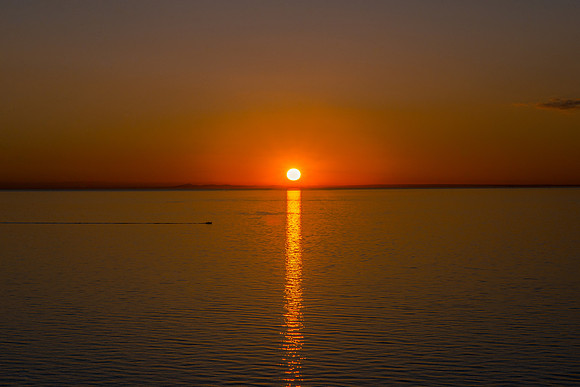 Sunset boat